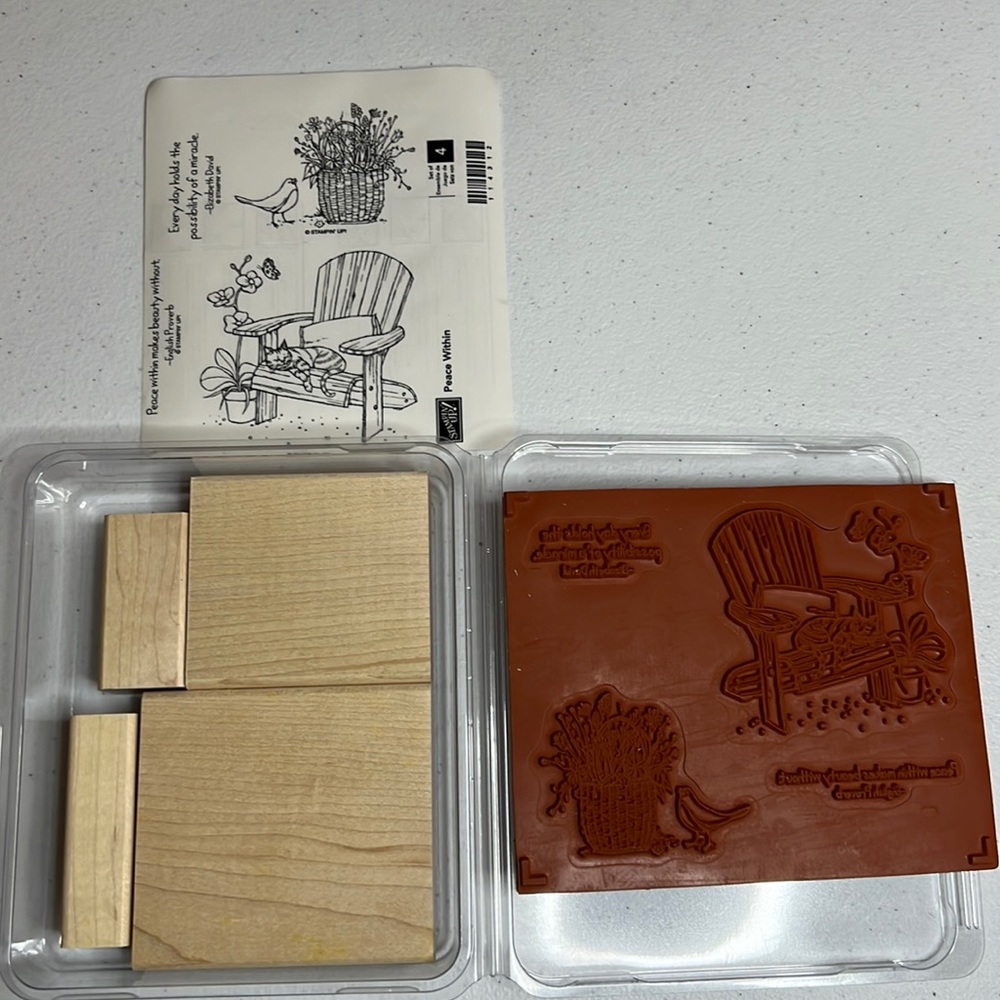 New stampin up retired unmounted Peace Within stamp set